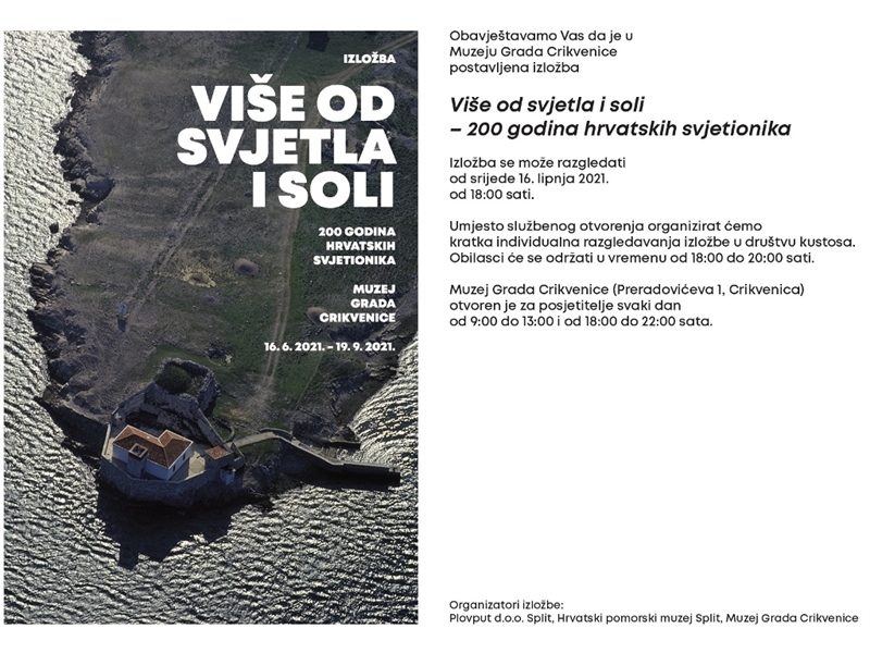 Izložba „Više od svjetla i soli: 200 godina hrvatskih svjetionika“ u Crikvenici